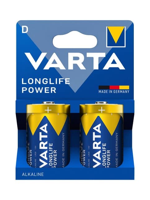 מארז זוג סוללות VARTA Longlife Power בגודל D